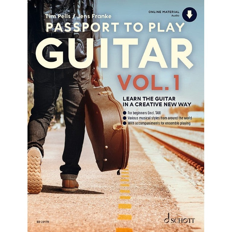 HL49046772 49046772 ED23170 ED 23170 Schott Music - Tim Pells & Jens Franke - Passport to Play Guitar - Vol. 1