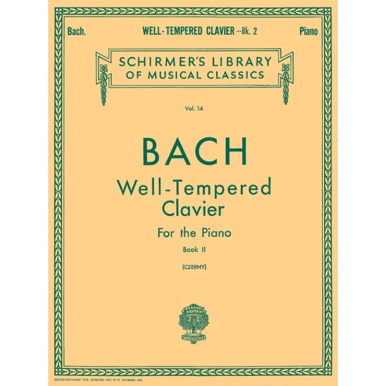 G. Schirmer, Inc. - J.S. Bach - Well-Tempered Clavier - For the Piano - Book II