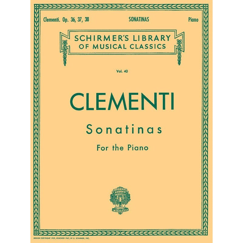 G. Schirmer, Inc. - M. Clementi - 12 Sonatinas - For the Piano - Op. 36, 37, 38