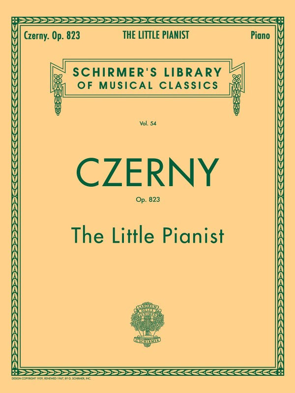 Schirmer - C. Czerny - The Little Pianist - Op. 823