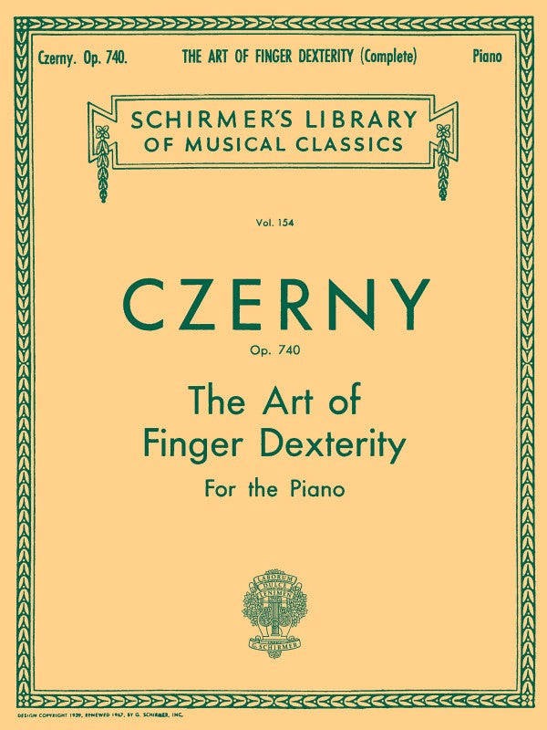 Schirmer - C. Czerny - The Art of Finger Dexterity - Op. 740