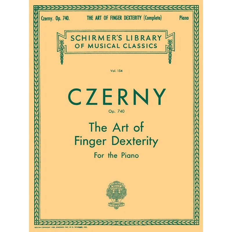 G. Schirmer, Inc. - C. Czerny - The Art of Finger Dexterity - Op. 740