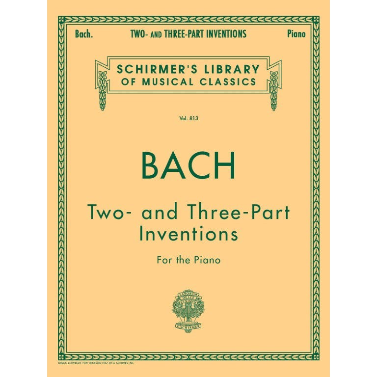 G. Schirmer, Inc. - J.S. Bach - 15 Two- and Three-Part Inventions - For the Piano