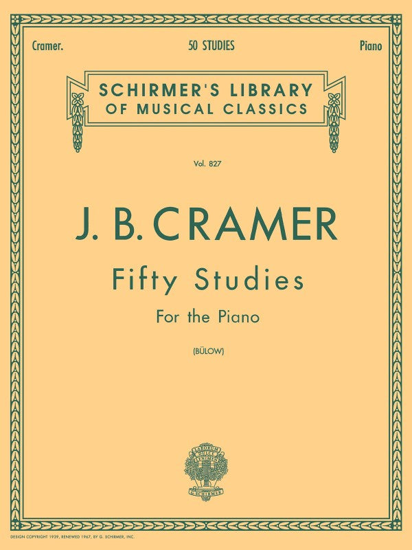 Schirmer - J.B. Cramer - Fifty Studies