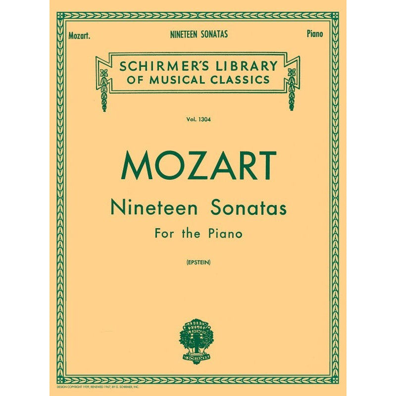 G. Schirmer, Inc. - W.A. Mozart - Nineteen Sonatas - For the Piano