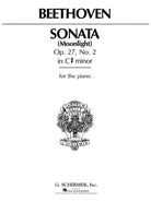 Schirmer - L.V. Beethoven - Sonata (Moonlight) Op. 27, No. 2 in C# minor - for the piano