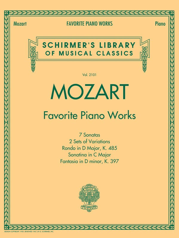 Schirmer - W.A. Mozart - Favorite Piano Works