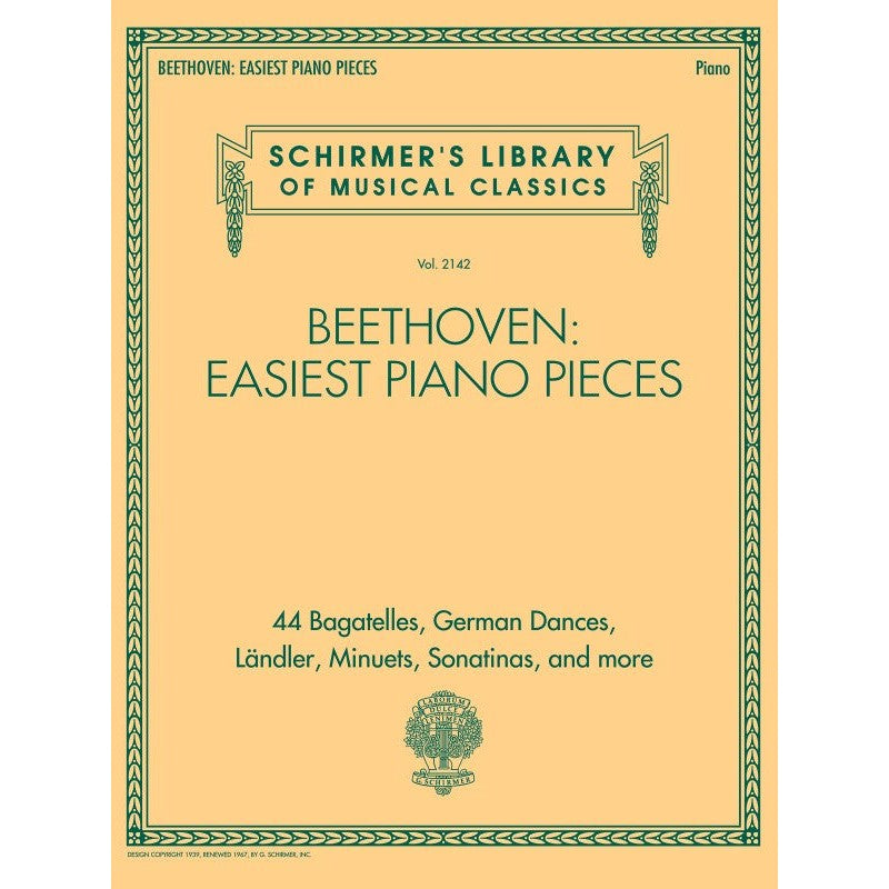 G. Schirmer, Inc. - L.V. Beethoven - Easiest Piano Pieces