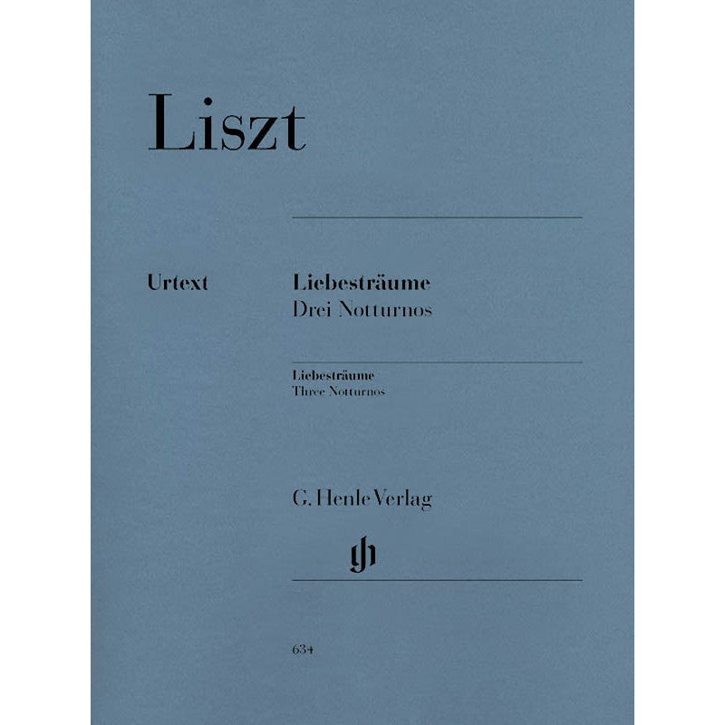 HL51480634 51480634 HN634 HN 634 G. Henle Verlag - F. Liszt - Liebesträume - Three Notturnos