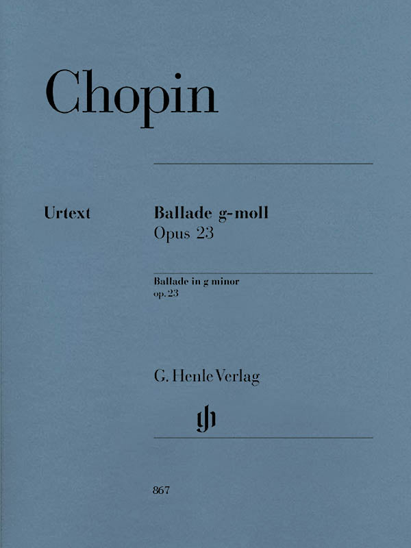 HL51480867 51480867 HN867 HN 867 G. Henle Verlag - F. Chopin - Ballade in g minor - op. 23