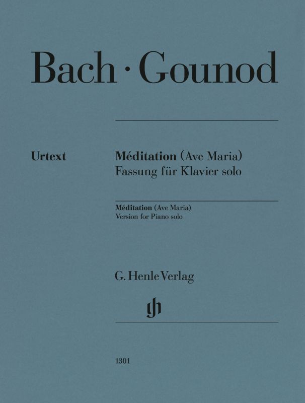 HL51481301 51481301 HN1301 HN 1301 G. Henle Verlag - J.S. Bach & C. Gounod - Méditation (Ave Maria) - Version for Piano solo