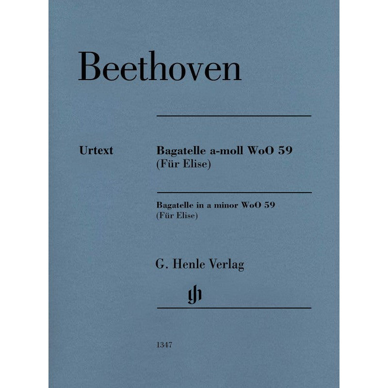 HL51481347 51481347 HN1347 HN 1347 G. Henle Verlag - L.V. Beethoven - Bagatelle in a minor WoO 59 (Für Elise)