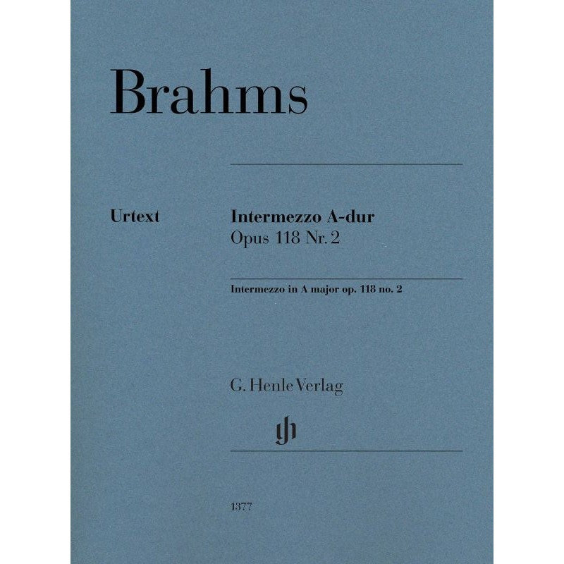 HL51481377 51481377 HN1377 HN 1377 G. Henle Verlag - J. Brahms - Intermezzo in A Major op. 118 no.2