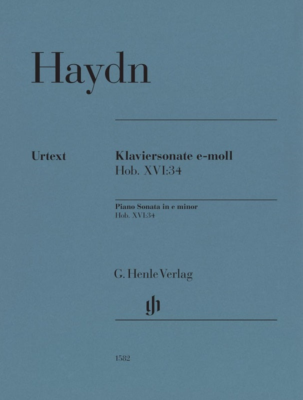 HL51481582 51481582 HN1582 HN 1582 G. Henle Verlag - J. Haydn - Piano Sonata in c minor - Hob. XVI:34