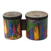 Remo - Kid's Percussion - Bongos - 5/6 Diameters - Rain Forest Fabric - KD-5400-01