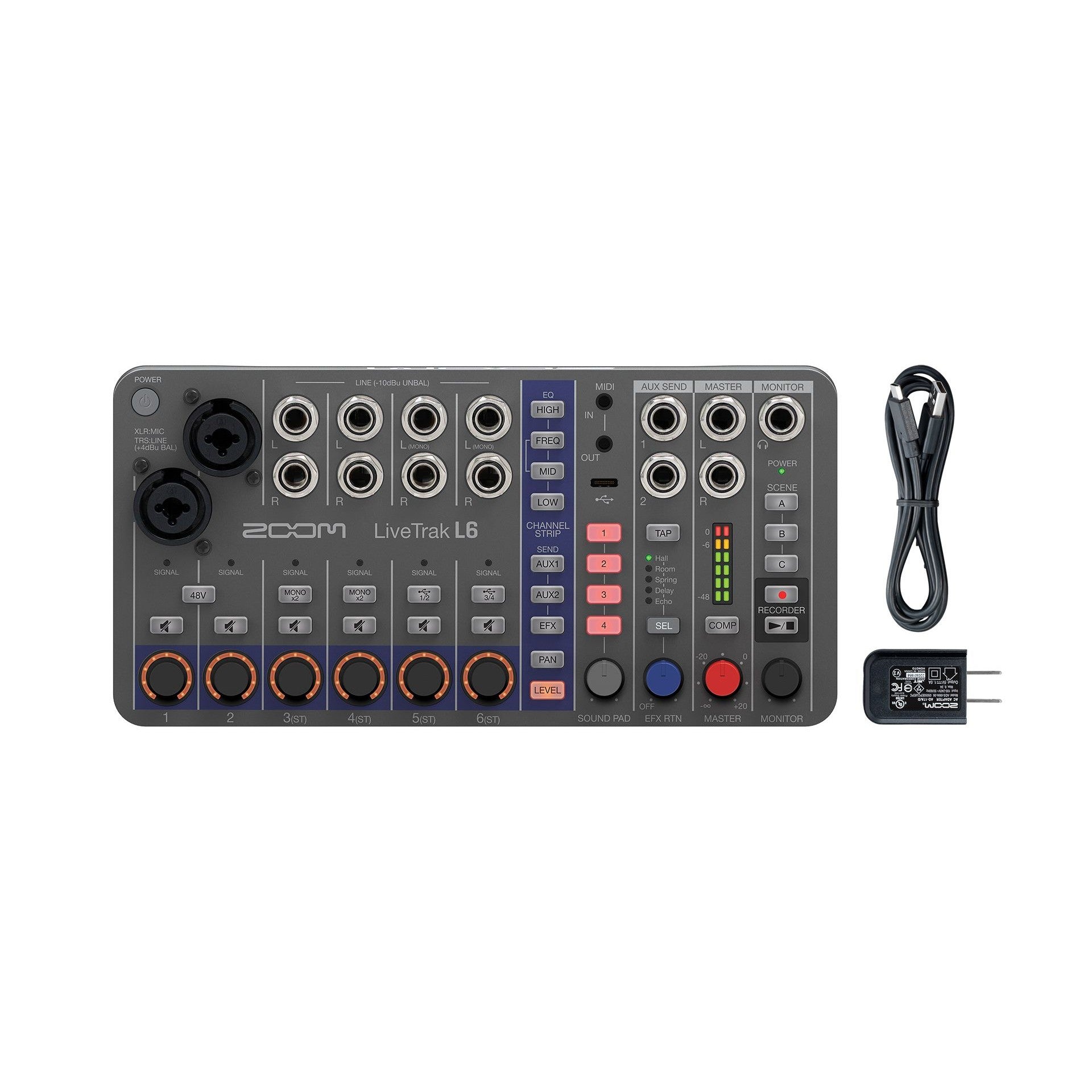 Zoom - LiveTrak L6 10-Track Digital Mixer / Recorder - ZL6