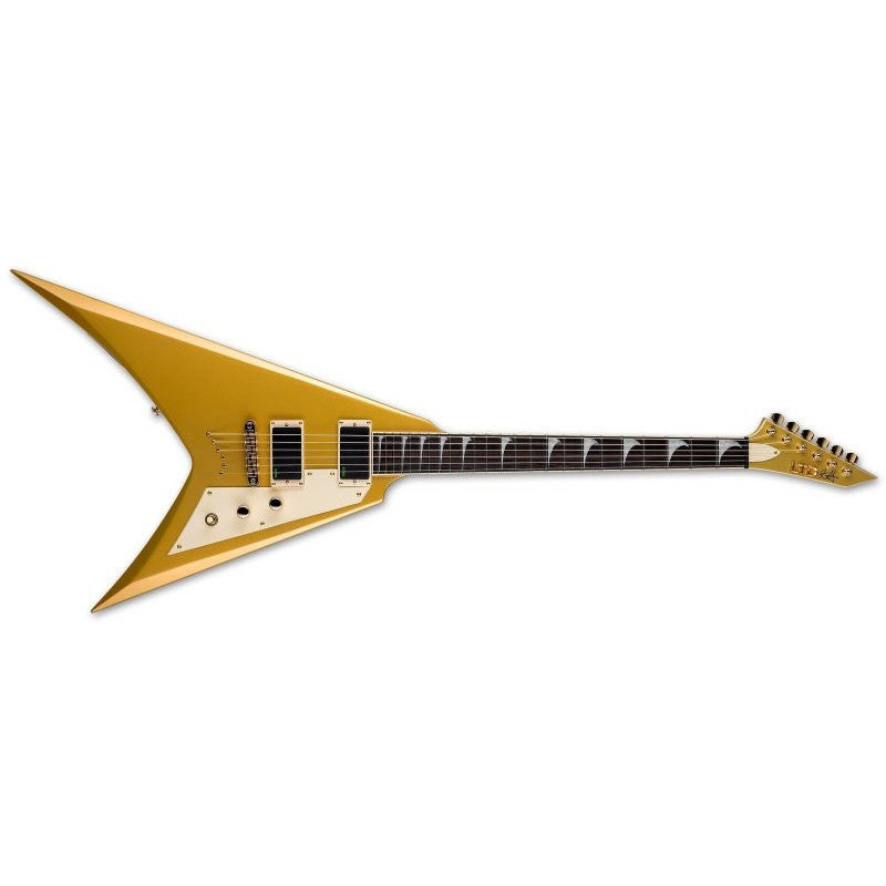 ESP - KH-V Kirk Hammett Electric Guitar, Metallic Gold - LKHVMGO