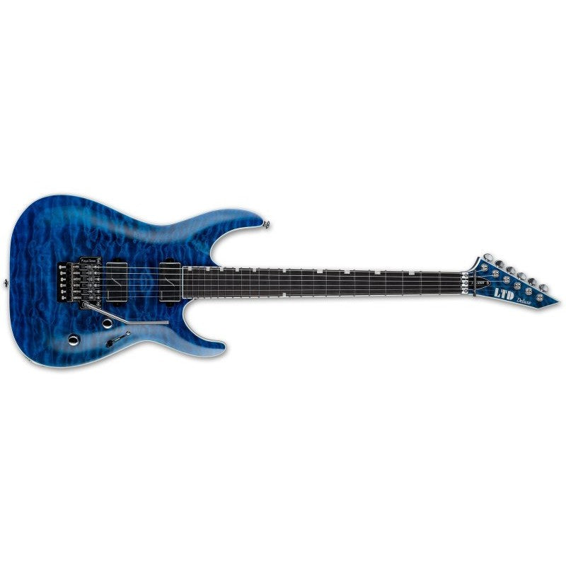 ESP - LTD - MH-1000 Electric Guitar, Black Ocean - LMH1000QMBLKOC