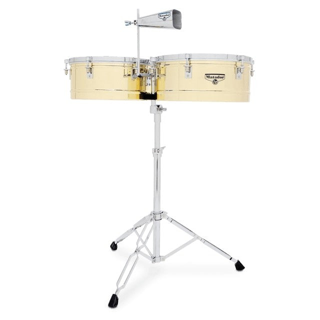 Latin Percussion - Matador 14" and 15" Brass Timbales - M257B