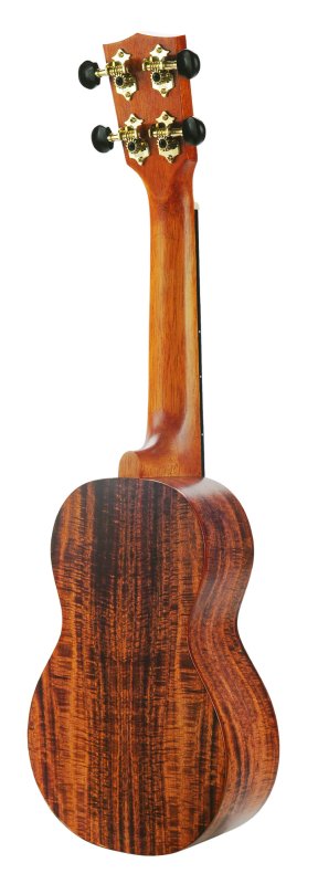 Mahalo Ukuleles - Artist Elite Series Photo Flame Koa Baritone Ukulele With Bag, Matt Finish - MA4KA