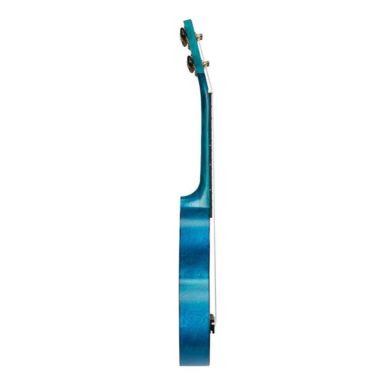 Mahalo Ukuleles - Slimline Series Soprano Ukulele With Carry Bag, Transparent Blue - MS1-TBU