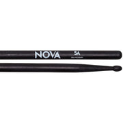 Vic Firth - Nova 5A baguettes de batterie teintées noires pointes en bois N5AB
