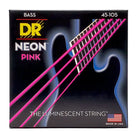 DR Handmade Strings - Neon Pink Coated Bass Strings, Medium (45-105) - NPB-45