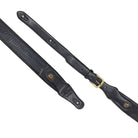 Profile - Western Strap with Brass Buckle, Black Crocodile Pattern - PGS-EGL-6500-BK