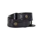 Profile - Western Strap with Brass Buckle, Black Crocodile Pattern - PGS-EGL-6500-BK