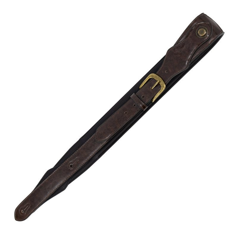 Profile - Western Strap with Brass Buckle, Brown Crocodile Pattern - PGS-EGL-6500-BR