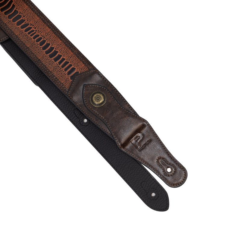 Profile - Western Strap with Brass Buckle, Brown Crocodile Pattern - PGS-EGL-6500-BR
