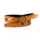 Profile - Western Strap with Brass Buckle, Tan Crocodile Pattern - PGS-EGL-6500-TN