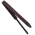 Profile - 2.5" Leather Strap with Burgundy Suede and Black Leather Arrow Pattern - PGS-GL-6200-BKRD