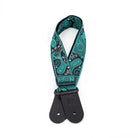 Profile - 2.5" Jacquard Weave Teal and Black Paisley Pattern Strap - PGS-JW-6010-TLBK