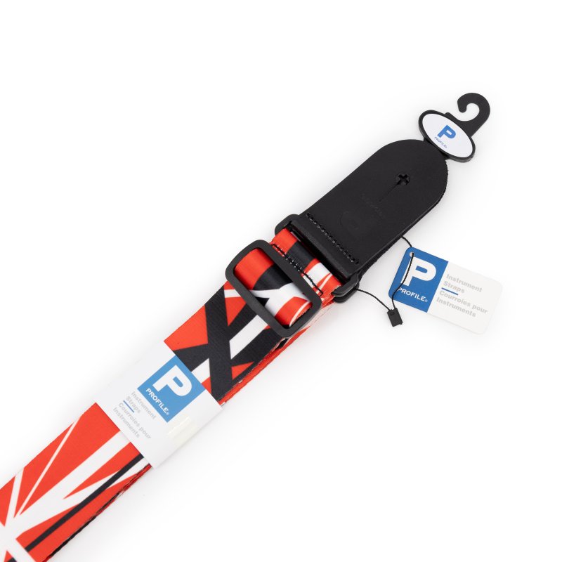 Profile - Terylene, Red Black White Stripe Printed Strap - PGS-NY-EVH-RBW