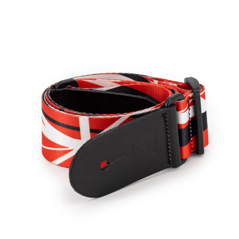 Profile - Terylene, Red Black White Stripe Printed Strap - PGS-NY-EVH-RBW