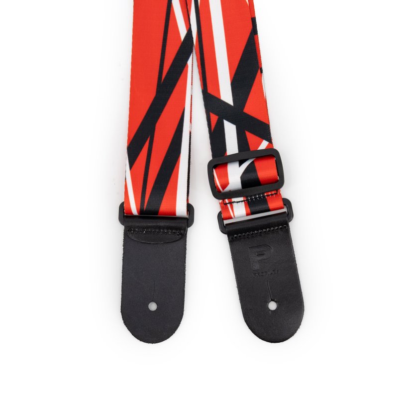 Profile - Terylene, Red Black White Stripe Printed Strap - PGS-NY-EVH-RBW