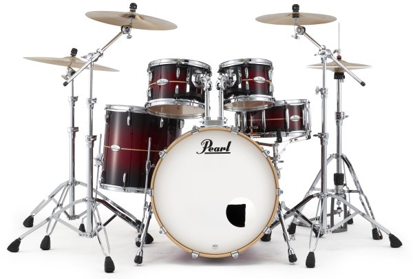 Pearl - PMX Series 4-Piece Drum Shell Pack, Red Stripe Burst - PMX924BEDPC836 
