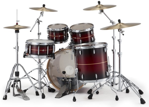Pearl - PMX Series 4-Piece Drum Shell Pack, Red Stripe Burst - PMX924BEDPC836 