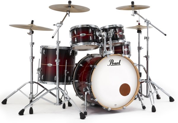 Pearl - PMX Series 4-Piece Drum Shell Pack, Red Stripe Burst - PMX924BEDPC836 