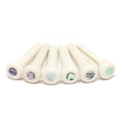 Graph Tech Guitar - TUSQ Presentation Style Bridge Pins White With Paua Shell Inlay - PP-1000-00