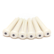 Graph Tech Guitar - TUSQ Traditional Style Bridge Pins White With Black Inlay - PP-1122-00
