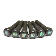 Graph Tech Guitar - TUSQ Presentation Style Bridge Pins Black With Paua Shell Inlay - PP-2000-00
