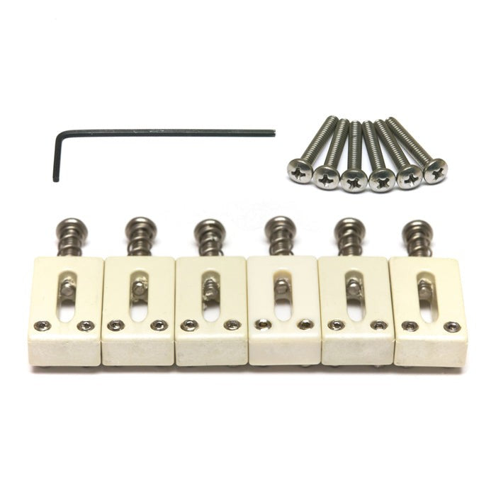 Graph Tech Guitar - Guitar TUSQ Strat & Tele Style Saddles 2 3/16" String Spacing - 6 Strings - PQ-8000-F0