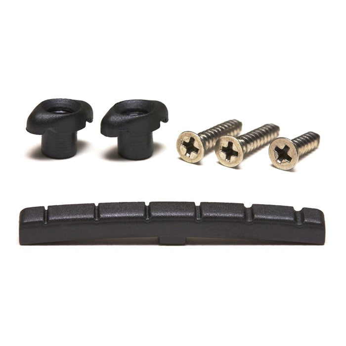 Graph Tech Guitar - Black Tusq Xl Slotted Nut & Retainer Pak - PT-5001-00