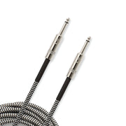 D'Addario Accessories - Custom Series Braided Instrument Cable, Grey, 10' - PW-BG-10BG