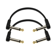 Accessoires D'Addario - Câble patch plat, 4 pouces à angle droit, Twin PK - PW-FPRR-204