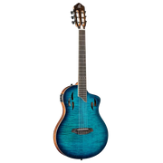 Ortega - Guitare de taille pleine Okoumé massif / érable ondé bleu - RTPDLX-FMA