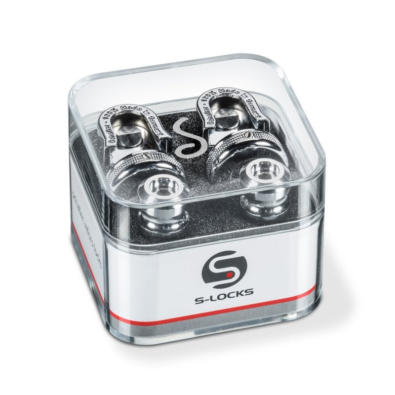 Schaller - S-Lock Strap Locks (2 pieces), Chrome (SCH446) - SCH14010201