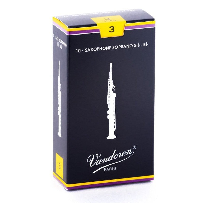 Vandoren - Soprano Sax Traditional Reeds Strength 3; Box of 10 - SR203